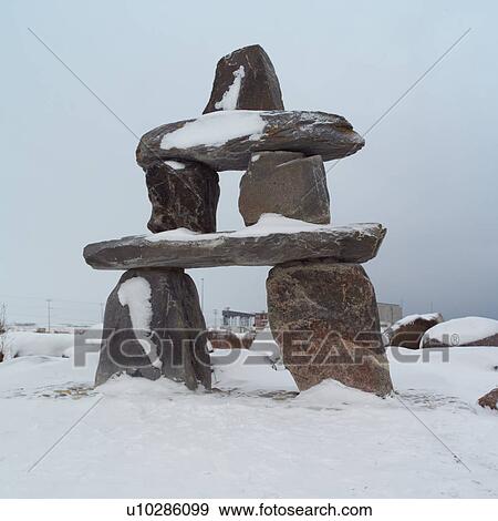 Stock Photo - Eskimo Monument at Churchill Manitoba. Fotosearch