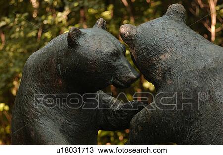 Stock Image - The English Gardens at Assiniboine Park - Leo Mol Sculpture Garden - Winnipeg. Fotosearch