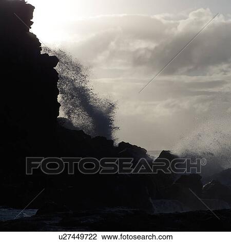 Stock Image - Hawaiian Islands of Molokai and Kauai - Ocean Views. Fotosearch