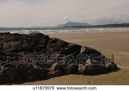Stock Photo - Rocks at beach, Pacific Rim National Park, Vancouver Island, Canada. Fotosearch