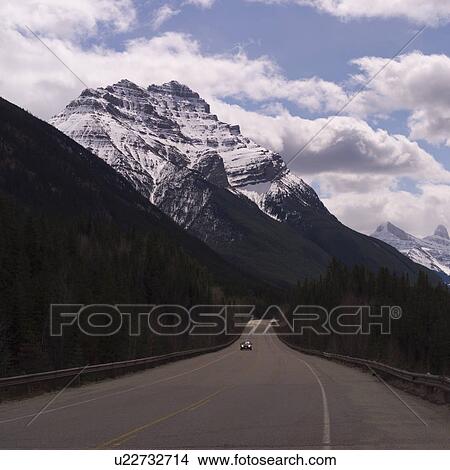 Highway through Jasper Alberta View Large Photo Image Picture - Highway through Jasper Alberta. Fotosearch