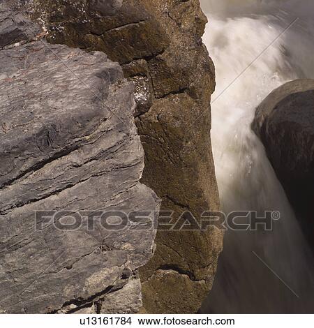 Rock with rapids behind View Large Photo Image Picture - Rock with rapids behind. Fotosearch