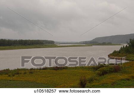 Stock Photo - Lake at Oil Sands Field. Fotosearch