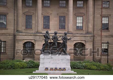 Soldiers memorial statue outside a building in Prince Edward Island, Canada View Large Photo Image Stock Photography - Soldiers memorial statue outside a building in Prince Edward Island, Canada. Fotosearch