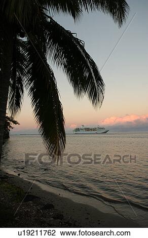Panoramic view of the ocean from the beach, Moorea, Tahiti, French Polynesia, South Pacific View Large Photo Image Stock Image - Panoramic view of the ocean from the beach, Moorea, Tahiti, French Polynesia, South Pacific. Fotosearch