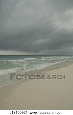 Stock Image - Shoreline in Tulum Mexico. Fotosearch