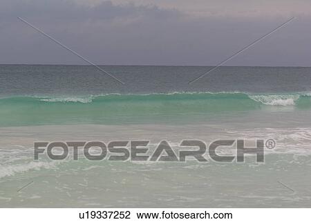 Stock Image - Shoreline in Tulum Mexico. Fotosearch