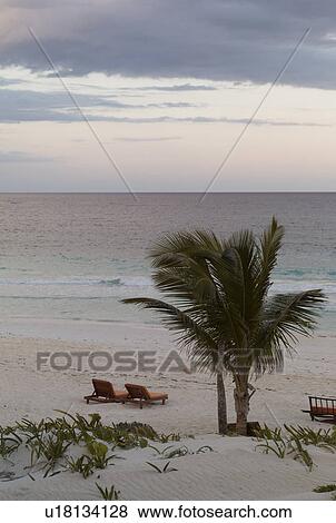 Stock Photo - Shoreline in Tulum Mexico. Fotosearch