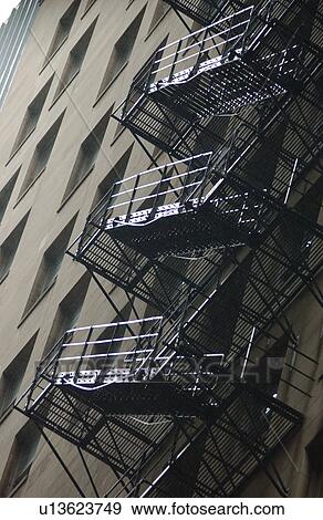 Stock Photo - Fire escape of a high rise building. Fotosearch