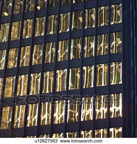 Stock Image - Reflections in Buildings City Center Toronto Ontario Canada. Fotosearch