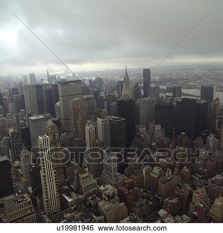 Aerial view from Empire State Building, New York City View Large Photo Image Stock Photograph - Aerial view from Empire State Building, New York City. Fotosearch