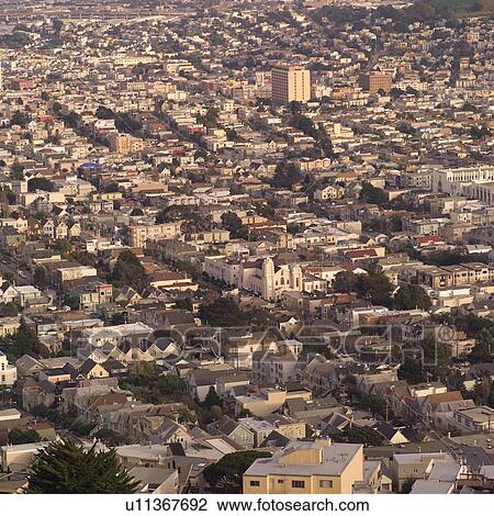 Stock Image - Aerial View of San Francisco. Fotosearch