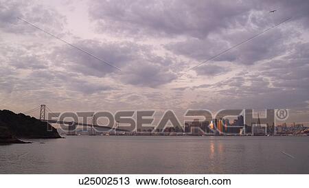 Stock Image - Bay Bridge San Francisco With City View. Fotosearch