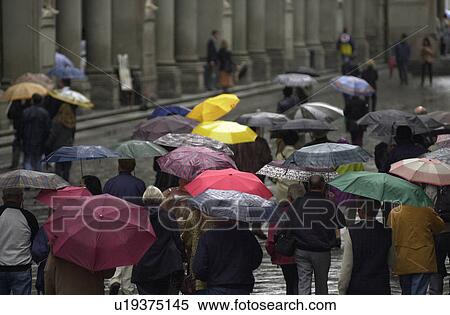 Crowd with Umbrellas View Large Photo Image Stock Photography - Crowd with Umbrellas. Fotosearch