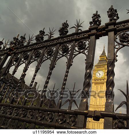 Picture - Low angle view of the clock tower Big Ben, London, England. Fotosearch