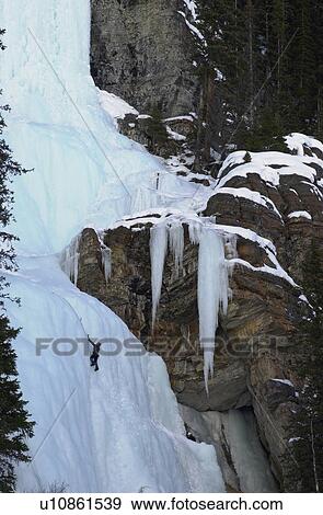 Lake Louise - Ice / Rock Climbing View Large Photo Image Stock Photo - Lake Louise - Ice / Rock Climbing. Fotosearch