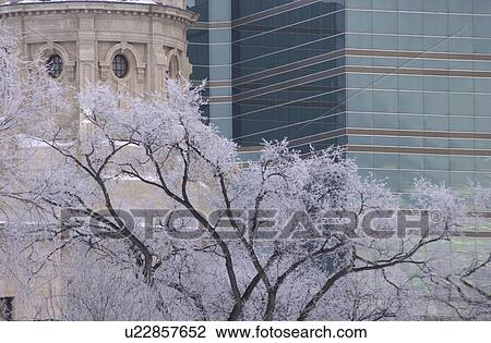Stock Image - Winnipeg Manitoba, Canada Winter Scenes. Fotosearch