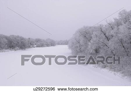 Stock Photograph - Winnipeg Manitoba, Canada Winter Scenes. Fotosearch