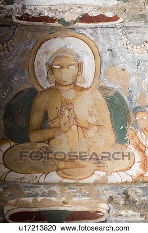 Fresco of Buddha on the wall of a cave, Ajanta, Maharashtra, India View Large Photo Image Stock Image - Fresco of Buddha on the wall of a cave, Ajanta, Maharashtra, India. Fotosearch