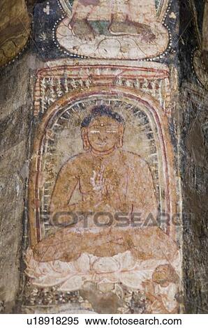 Fresco of Buddha on the wall of a cave, Ajanta, Maharashtra, India View Large Photo Image Stock Photography - Fresco of Buddha on the wall of a cave, Ajanta, Maharashtra, India. Fotosearch