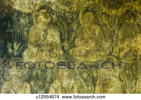 Mural of Buddha on the wall of a cave, Ajanta, Maharashtra, India View Large Photo Image Picture - Mural of Buddha on the wall of a cave, Ajanta, Maharashtra, India. Fotosearch