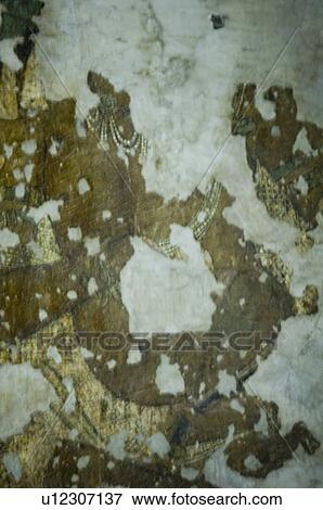 Stock Photo - Mural on the wall of a cave, Ajanta, Maharashtra, India. Fotosearch