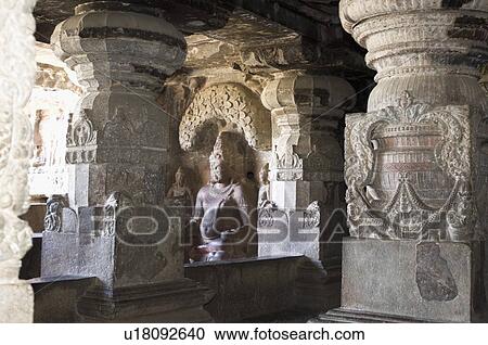 Statue carved in a cave, Ellora, Aurangabad, Maharashtra, India View Large Photo Image Stock Image - Statue carved in a cave, Ellora, Aurangabad, Maharashtra, India. Fotosearch