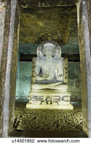 Statue of Buddha in a cave, Ajanta, Maharashtra, India View Large Photo Image Stock Image - Statue of Buddha in a cave, Ajanta, Maharashtra, India. Fotosearch