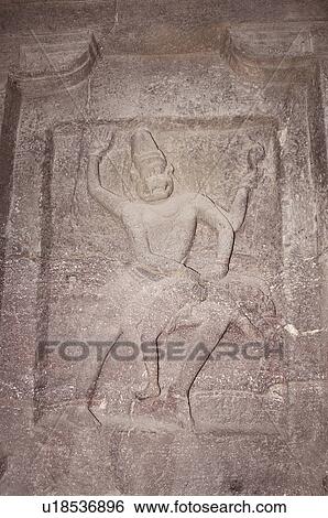 Statue of lord Narsimha carved in a cave, Ellora, Aurangabad, Maharashtra, India View Large Photo Image Stock Photograph - Statue of lord Narsimha carved in a cave, Ellora, Aurangabad, Maharashtra, India. Fotosearch