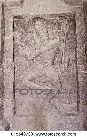 Statue of lord Shiva carved in a cave, Ellora, Aurangabad, Maharashtra, India View Large Photo Image Stock Image - Statue of lord Shiva carved in a cave, Ellora, Aurangabad, Maharashtra, India. Fotosearch