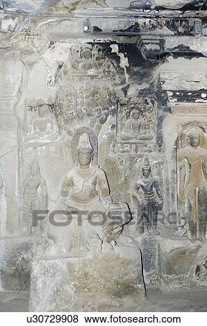 Statue of Matanga carved in a cave, Ellora, Aurangabad, Maharashtra, India View Large Photo Image Stock Photo - Statue of Matanga carved in a cave, Ellora, Aurangabad, Maharashtra, India. Fotosearch