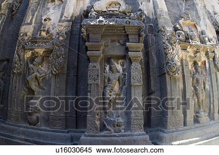 Statues carved on a wall of a cave, Ellora, Aurangabad, Maharashtra, India View Large Photo Image Stock Photography - Statues carved on a wall of a cave, Ellora, Aurangabad, Maharashtra, India. Fotosearch