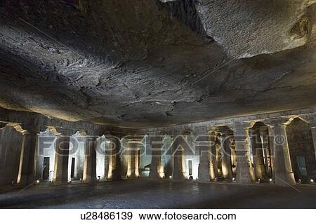 Statues in a cave, Ajanta, Maharashtra, India View Large Photo Image Stock Photo - Statues in a cave, Ajanta, Maharashtra, India. Fotosearch