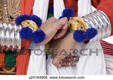 Stock Photograph - Mid section view of a Kathakali dance performer. Fotosearch