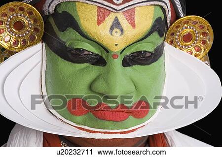 Portrait of a Kathakali dance performer View Large Photo Image Stock Image - Portrait of a Kathakali dance performer. Fotosearch