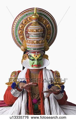 Portrait of a Kathakali dance performer View Large Photo Image Stock Photograph - Portrait of a Kathakali dance performer. Fotosearch