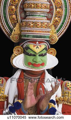 Stock Photography - Portrait of a Kathakali dance performer. Fotosearch