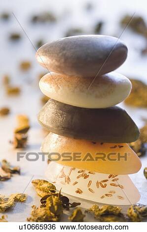 Close-up of a stack of soaps with herbs View Large Photo Image Stock Photograph - Close-up of a stack of soaps with herbs. Fotosearch