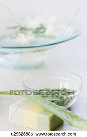 Stock Photography - Close-up of aromatherapy products. Fotosearch