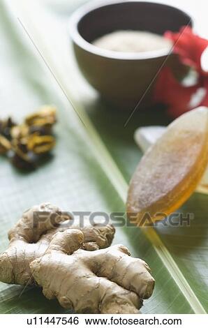Close-up of spa treatment products on a banana leaf View Large Photo Image Stock Photograph - Close-up of spa treatment products on a banana leaf. Fotosearch