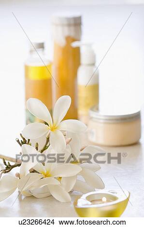 Close-up of spa treatment products View Large Photo Image Picture - Close-up of spa treatment products. Fotosearch