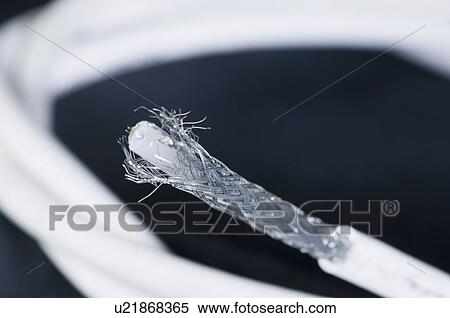 Stock Photography - Close-up of a coaxial cable. Fotosearch