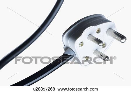 Close-up of an electric plug View Large Photo Image Stock Photo - Close-up of an electric plug. Fotosearch