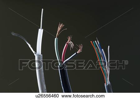Close-up of multi-colored power cables View Large Photo Image Stock Image - Close-up of multi-colored power cables. Fotosearch