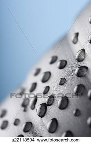 Picture - Close-up of water drops on a bottle. Fotosearch