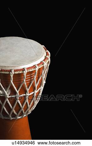 Stock Photograph - Close-up of a djembe. Fotosearch