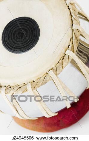 Close-up of a tabla View Large Photo Image Stock Photograph - Close-up of a tabla. Fotosearch