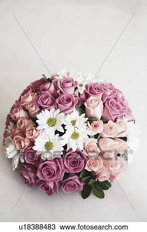 Stock Image - High angle view of a bunch of flowers. Fotosearch