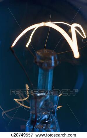 Close-up of the lit filament of a bulb View Large Photo Image Stock Photo - Close-up of the lit filament of a bulb. Fotosearch