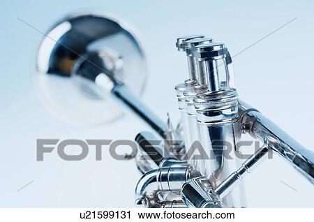 Stock Image - Close-up of a trumpet. Fotosearch
